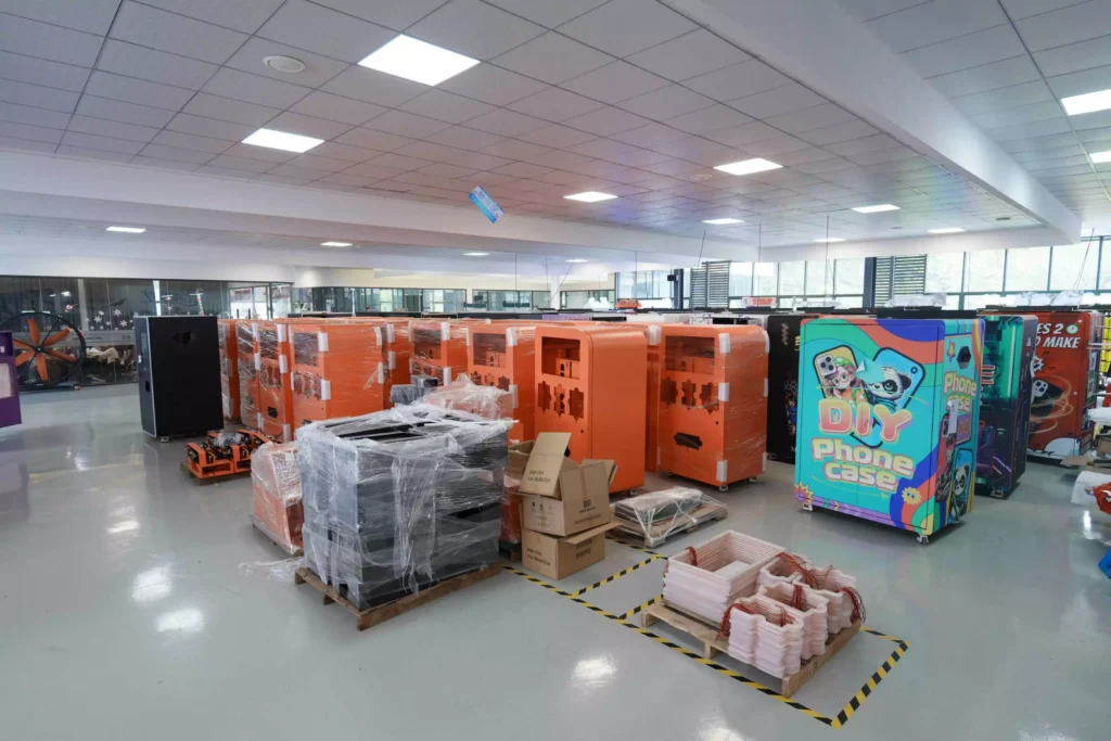 Vending machine for custom phone cases.