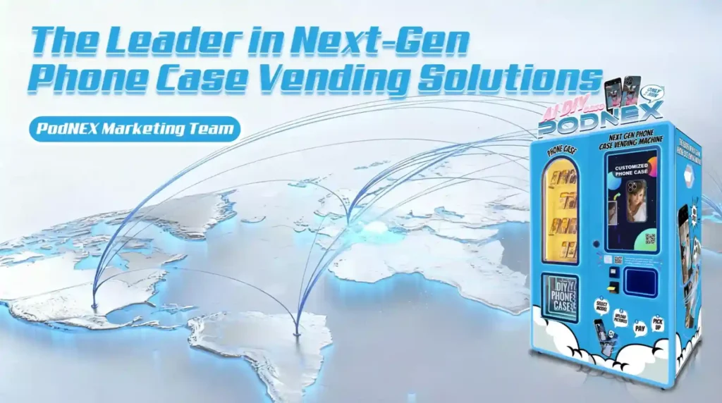 Vending machine for custom phone cases.